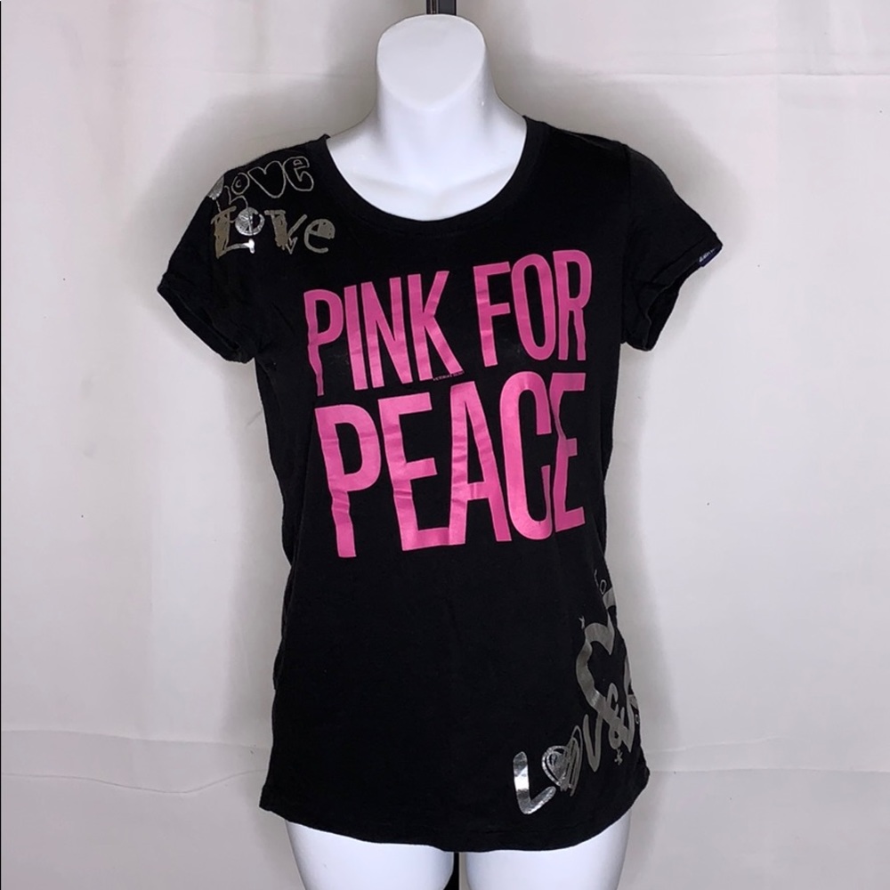 COPY - Pink Victoria’s Secret pink for peace t-shirt-S